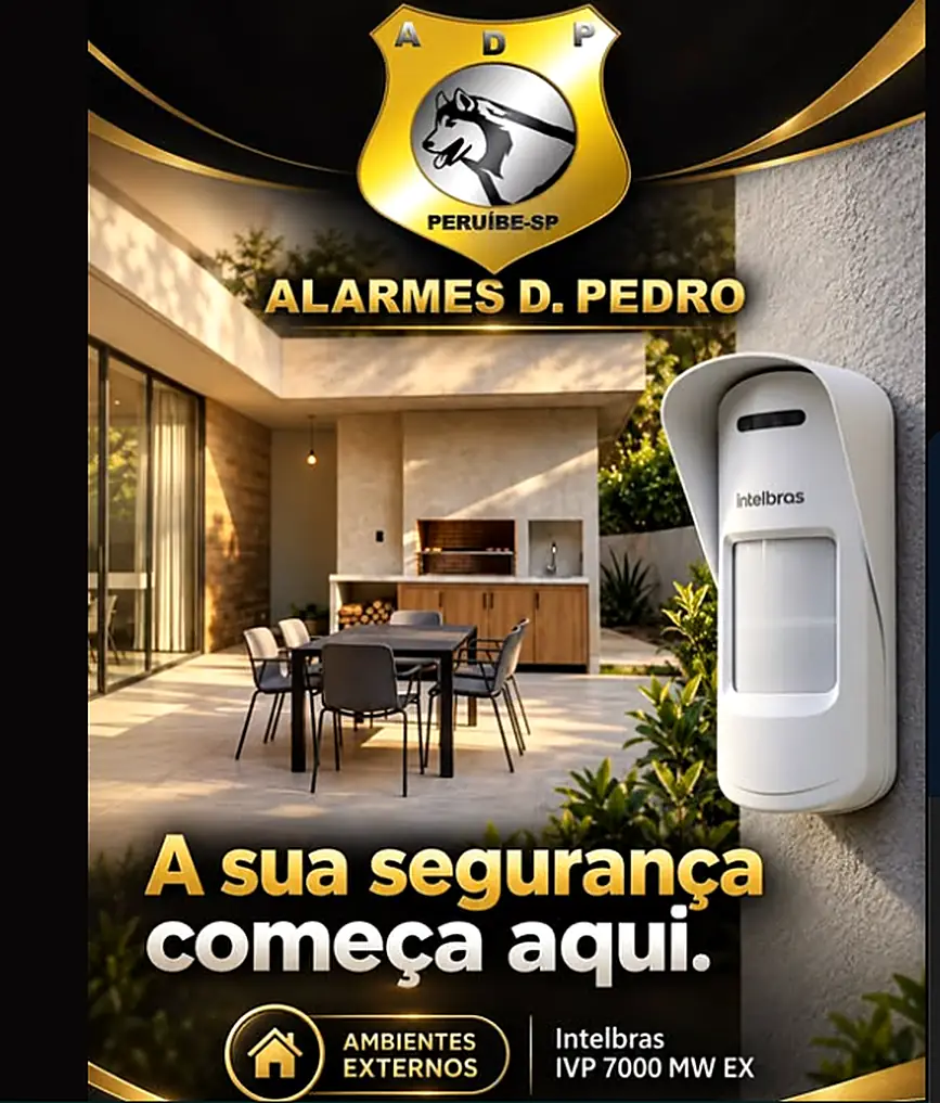 Sensor Intelbras IVP 7000 MW EX instalado em área externa de uma casa