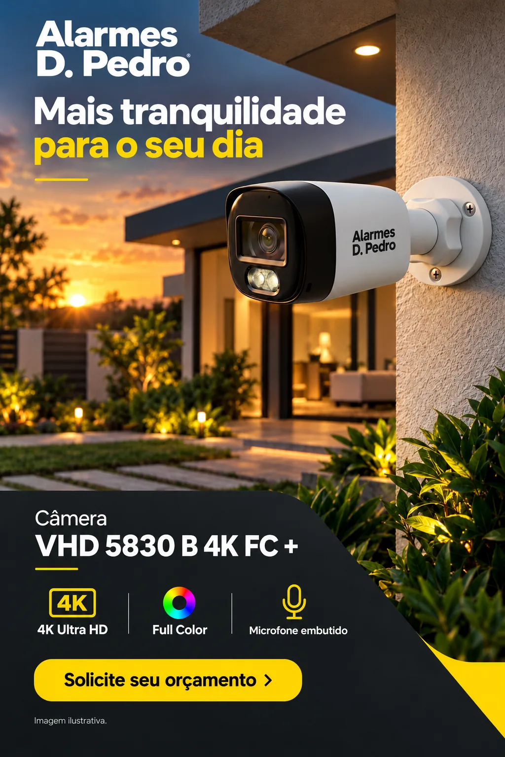 Câmera Alarmes D. Pedro VHD 5830 B 4K FC +